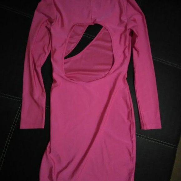 NEW Women's Pink Bodycon Dress - Picture 2 of 2